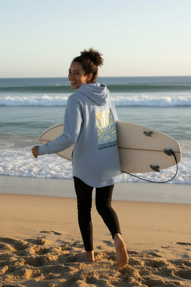 Beach Sweatshirt Misty Blue - Turf 'n Surf collection