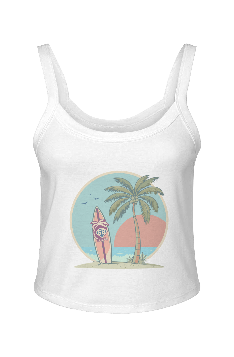 SB Lab Turf n' Surf Micro Rib Spaghetti Strap Tank