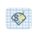Sherpa Blanket - 'I Love That for Us' Blue Gingham Cozy Throw