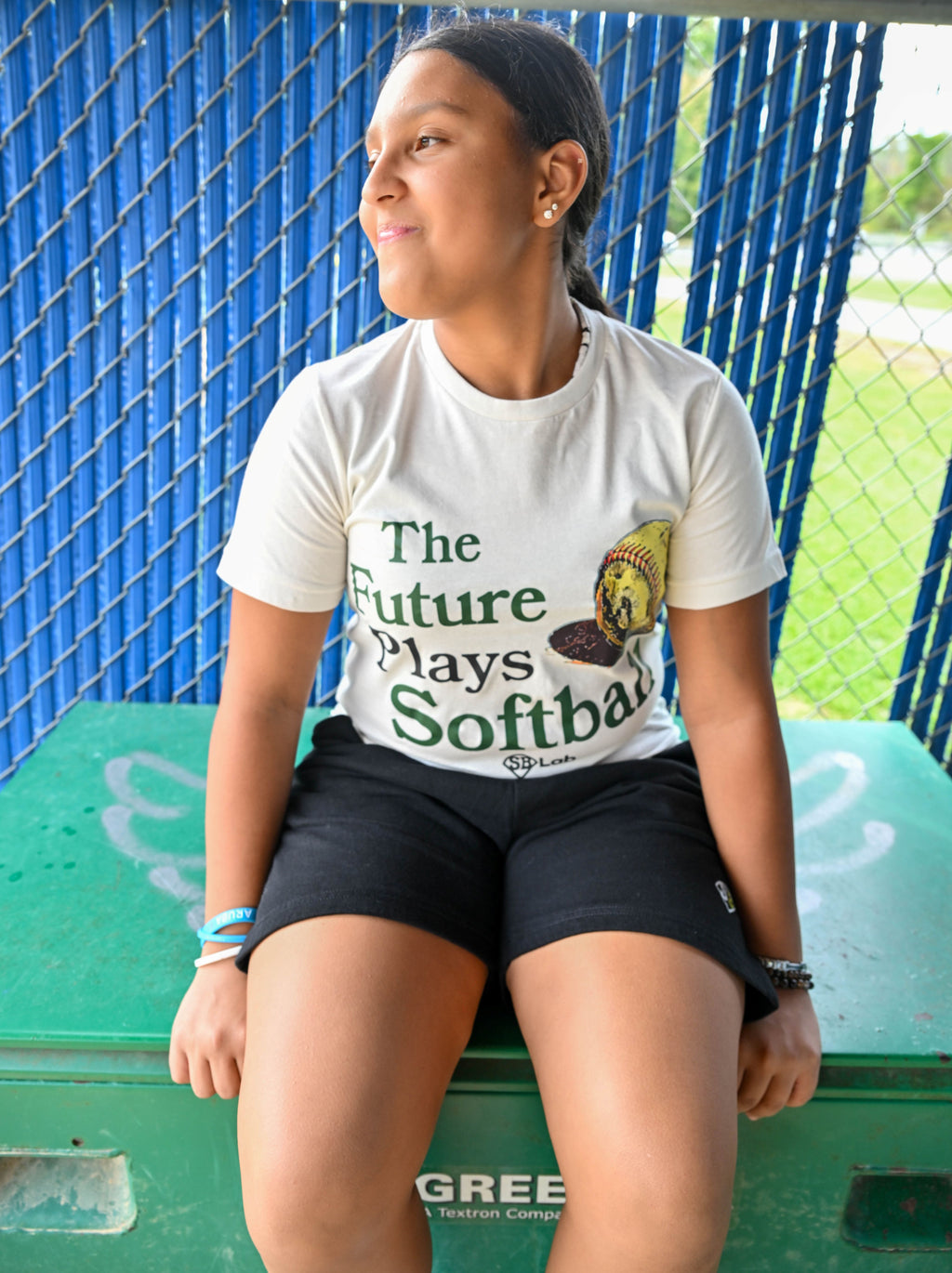 “The Future Plays Softball" vintage unisex tee