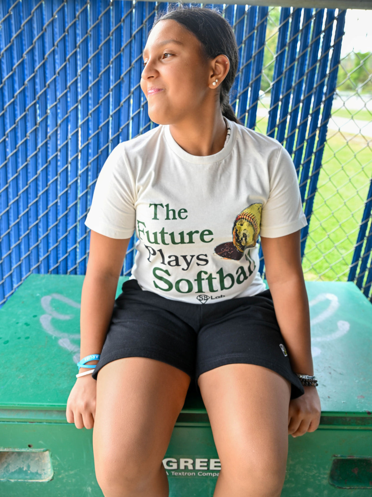 “The Future Plays Softball" vintage unisex tee