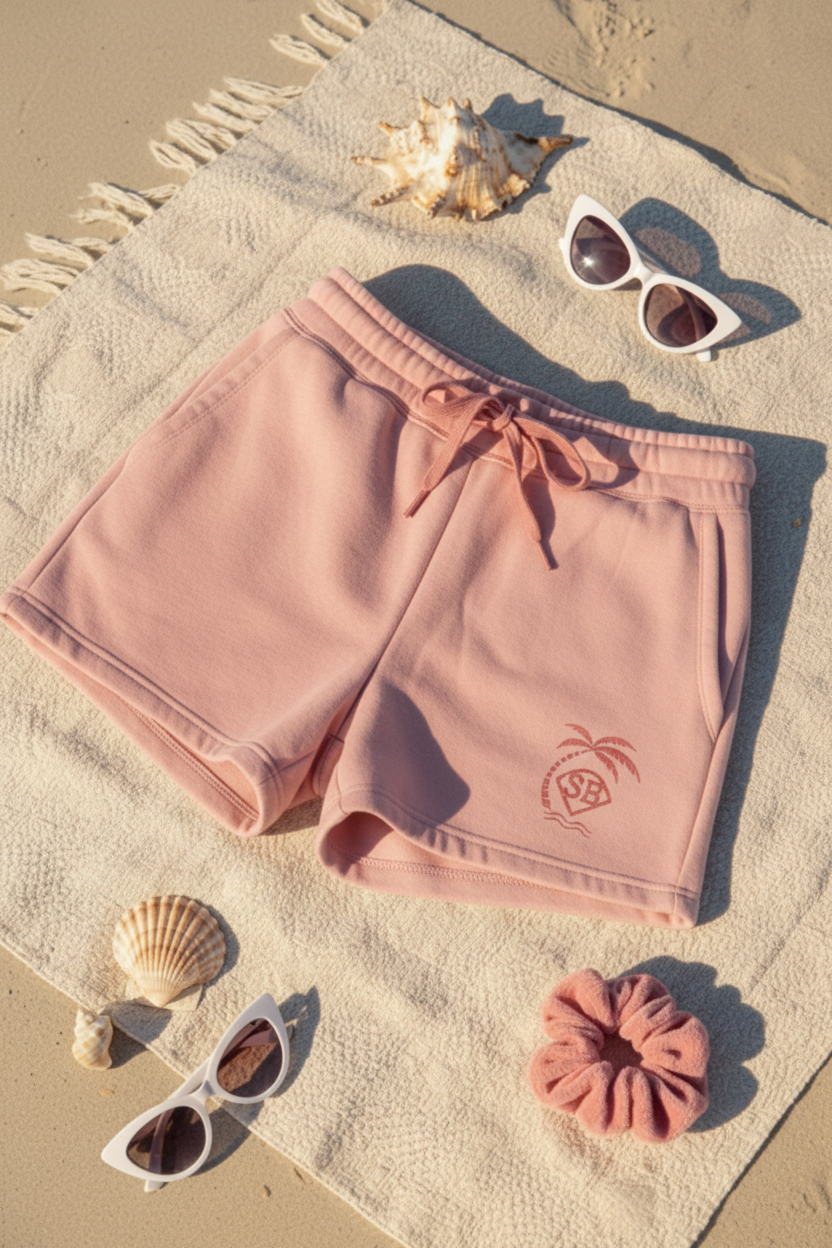 Beach Shorts - Blush Pink - Turf 'n Surf collection